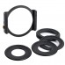 K&F TT100 Square Filter Metal Holder + 8pcs Adapter Rings For DSLR